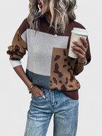 Damtröja med patchwork och djurtryck