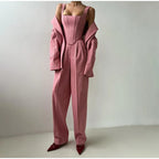 Skræddersyet jumpsuit med brede ben til kvinder