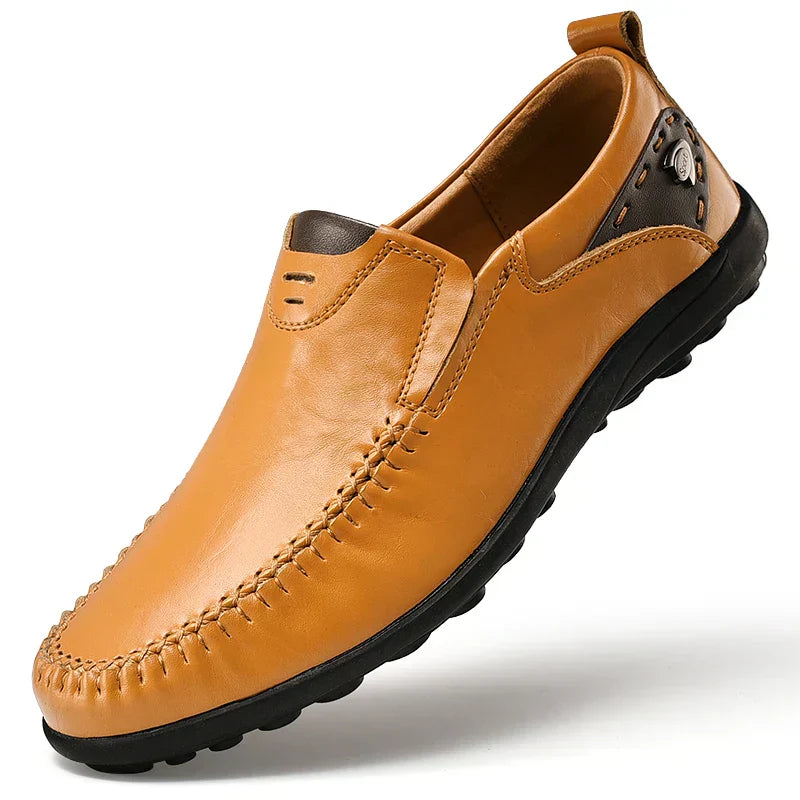 Herren Slipper Casual Loafers mit kontrastierendem Fersen-Detail