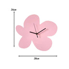 Horloge murale sculpturale en forme de fleur avec affichage analogique minimaliste