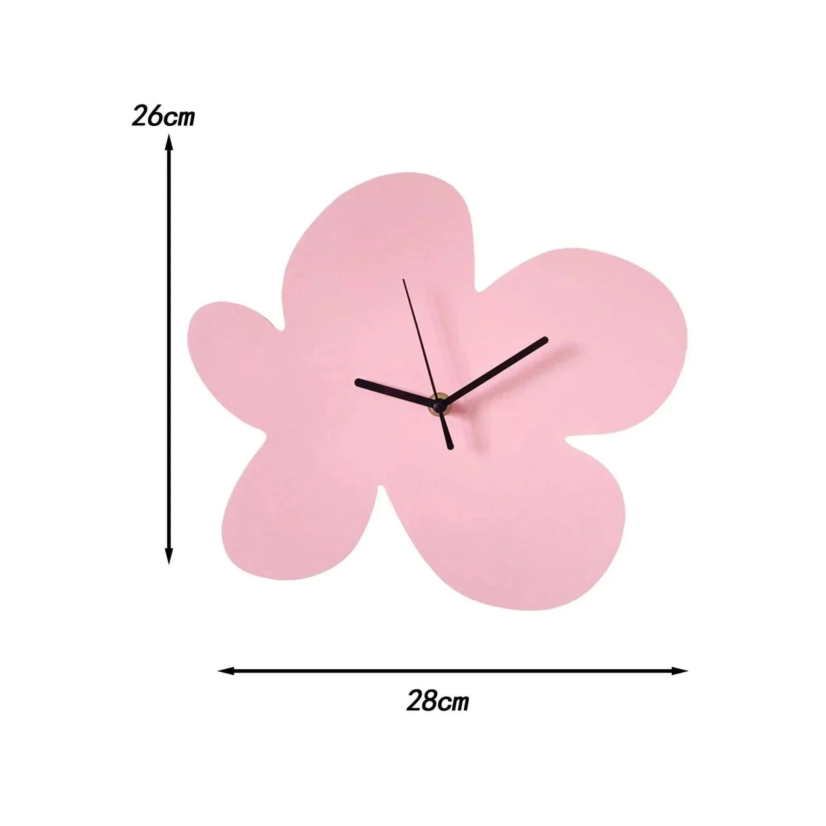 Horloge murale sculpturale en forme de fleur avec affichage analogique minimaliste