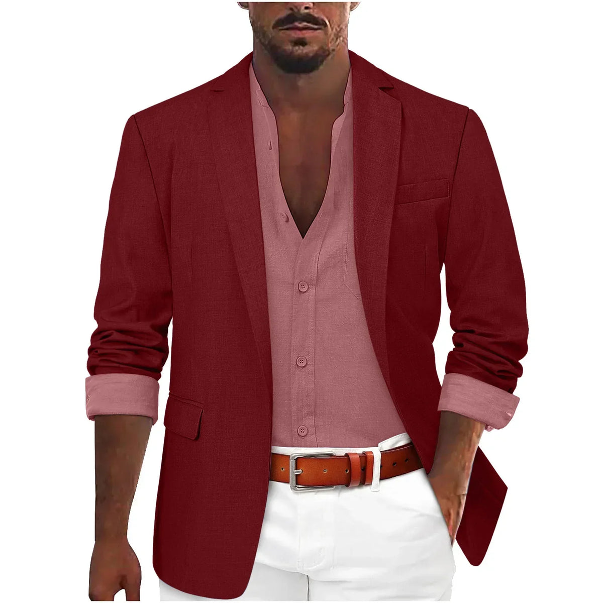 Men’s Single-Breasted Casual Blazer