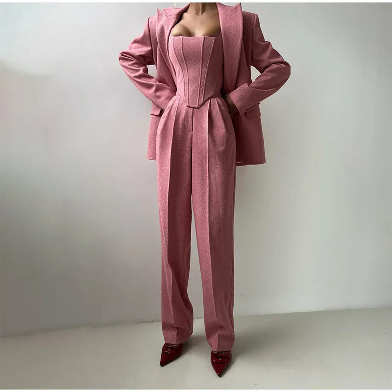 Skræddersyet jumpsuit med brede ben til kvinder