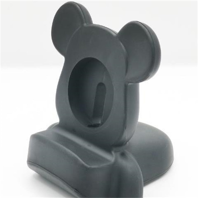 Silicone Apple Watch Charging Stand with Playful Character Design