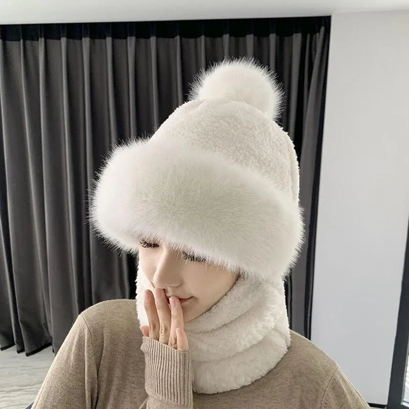Women’s Plush Winter Hat Set