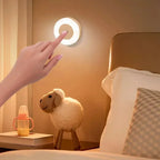 Lampada da parete LED rotonda ricaricabile con pulsante di accensione touch