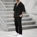 Herre sommer co-ord sæt med afslappet pasform, letvægts moderne casual stil
