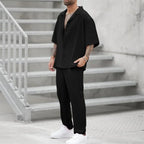 Herre sommer co-ord sæt med afslappet pasform, letvægts moderne casual stil