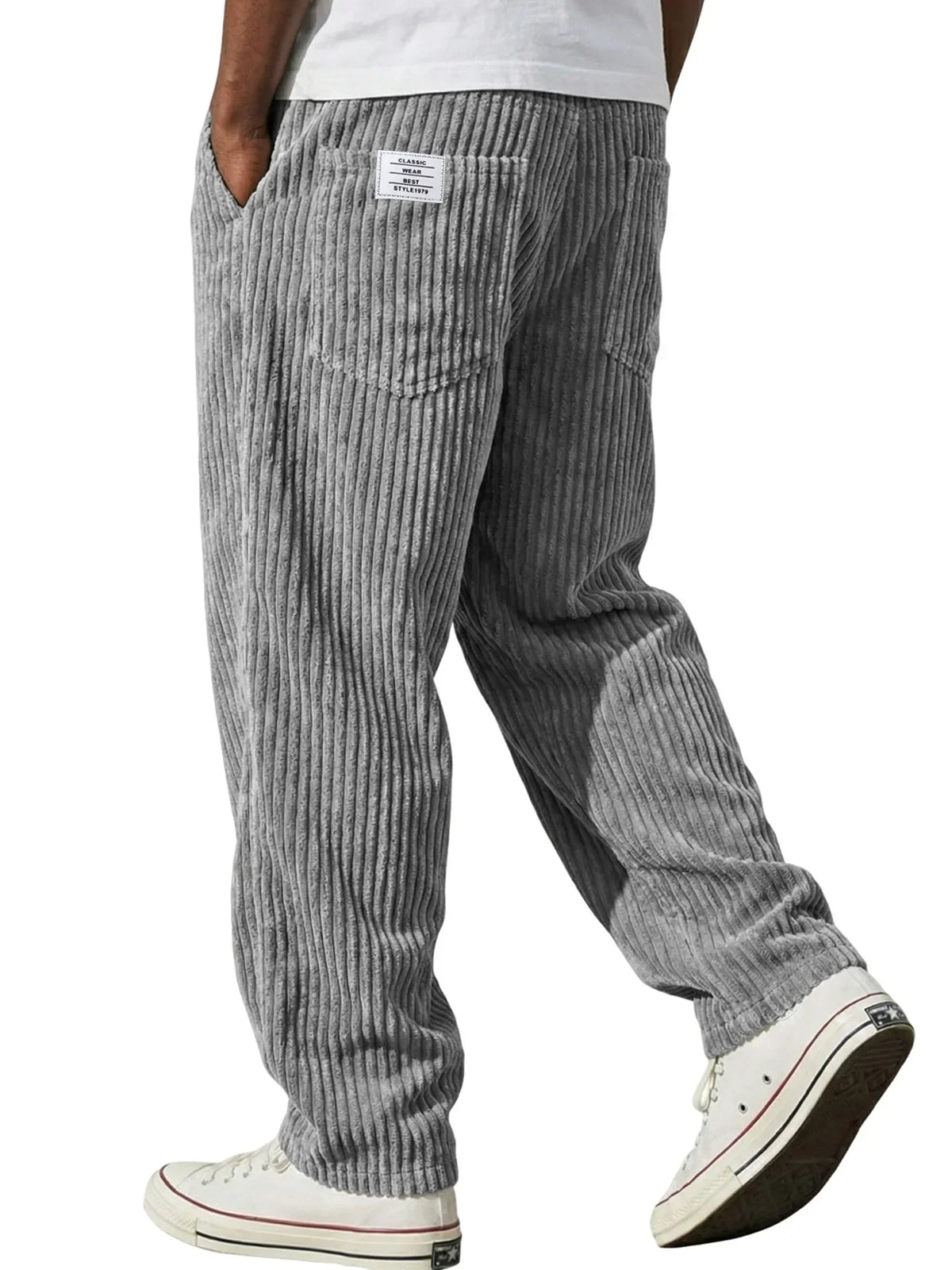 Men’s Ribbed Casual Trousers