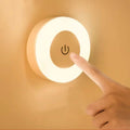 Lampada da parete LED rotonda ricaricabile con pulsante di accensione touch
