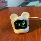 Silicone Apple Watch Charging Stand with Playful Character Design