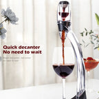 Aérateur-verseur instantané pour vin avec filtre intégré et bec antigoutte