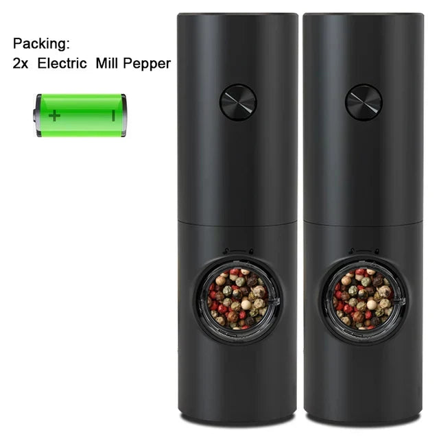 Electric LED Salt and Pepper Grinder Set