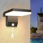 Lampada da parete LED regolabile per esterni con sensore di movimento opzionale