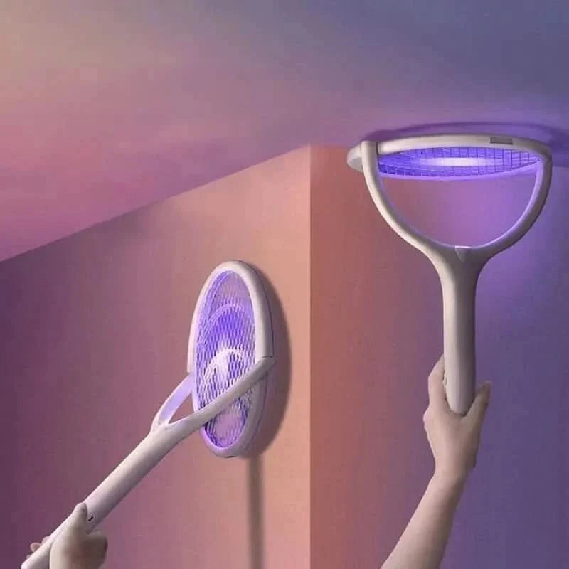 Genopladelig elektrisk myggeskræmmer med LED-lampe og justerbart hoved