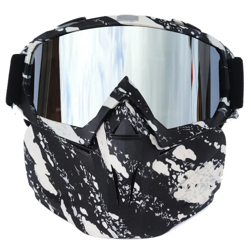 Ski Goggles with Detachable Face Guard