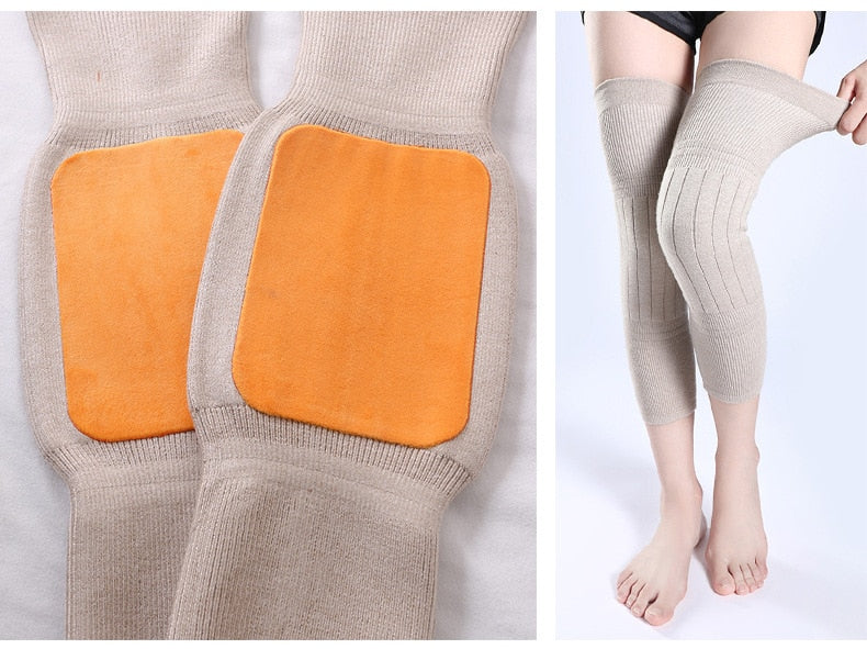 Women's Thermal Knee Warmers with Inner Pads