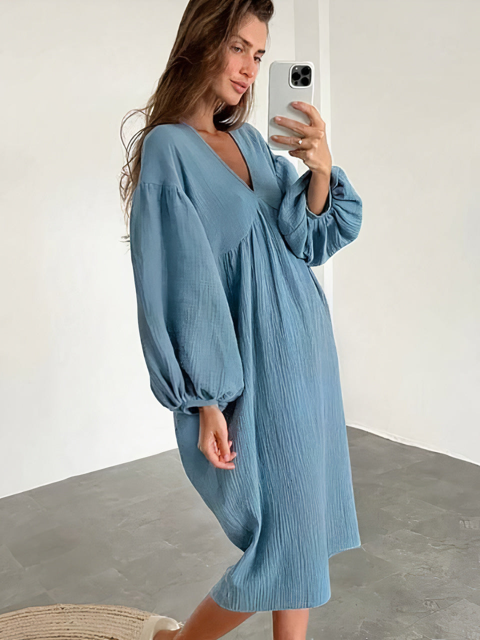 Women’s V-Neck Relaxed Maxi Dress