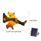 Solar-Tier-Gartenleuchte mit warmweißem LED-Leuchten