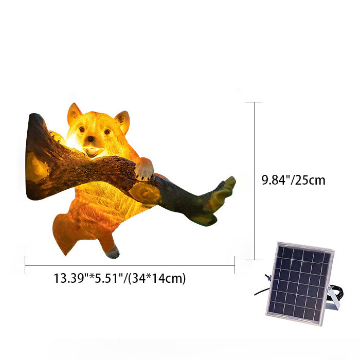 Solar-Tier-Gartenleuchte mit warmweißem LED-Leuchten