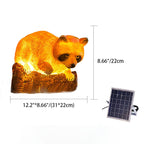 Solar-Tier-Gartenleuchte mit warmweißem LED-Leuchten