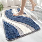 Stonebridge Plush Absorbent Wave Bath Rug