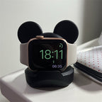 Silicone Apple Watch Charging Stand with Playful Character Design