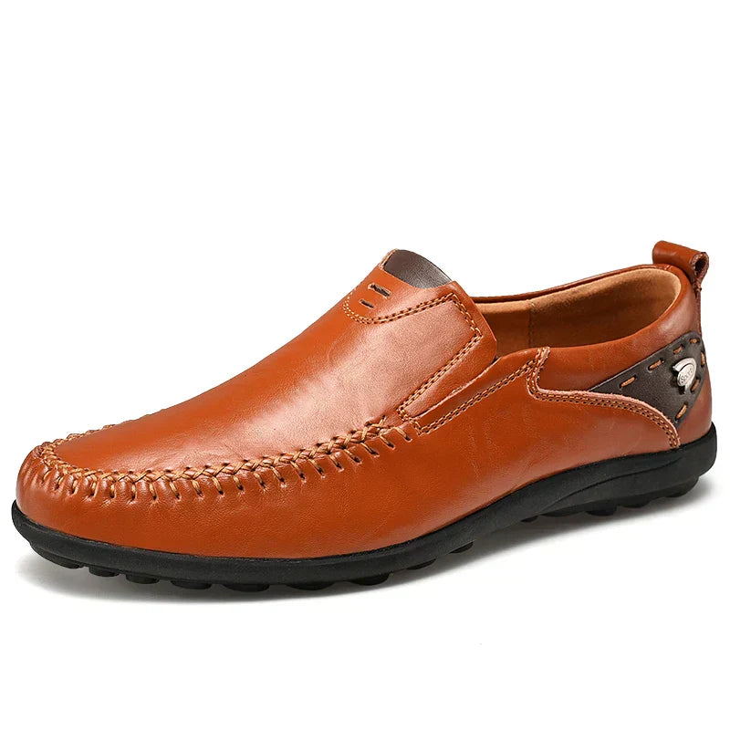 Herren Slipper Casual Loafers mit kontrastierendem Fersen-Detail