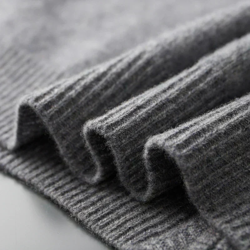 Cárdigan de punto minimalista con cremallera para hombre