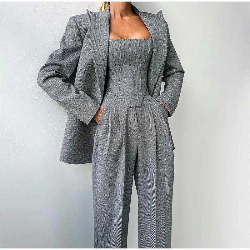 Skræddersyet jumpsuit med brede ben til kvinder