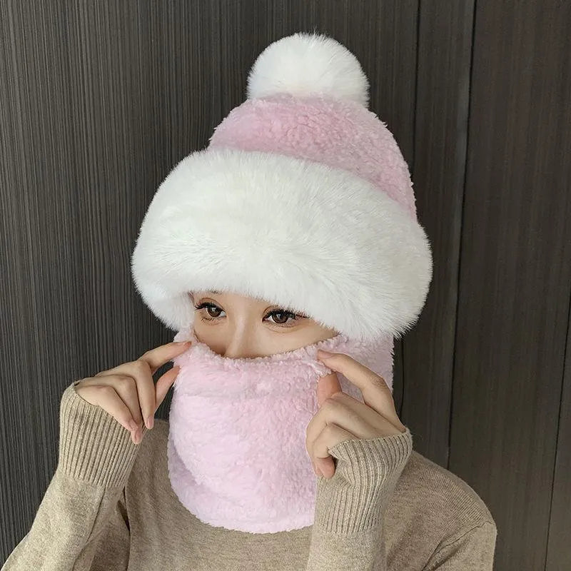 Women’s Plush Winter Hat Set