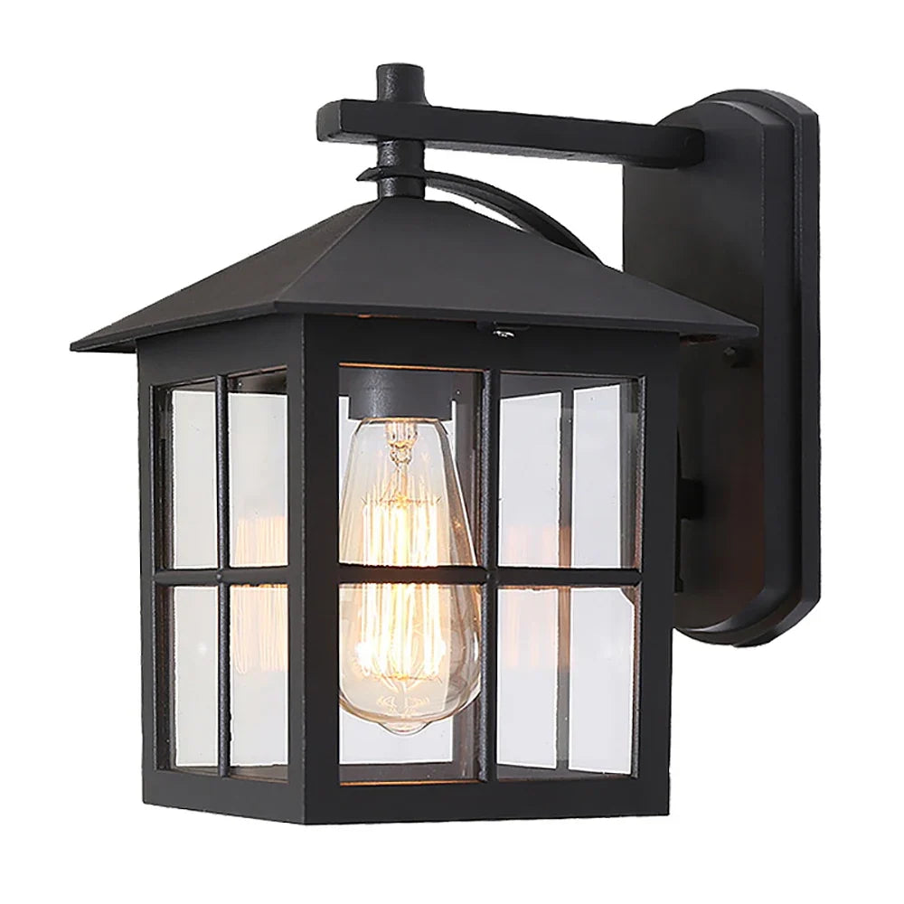 Aplique de pared exterior estilo farol vintage