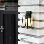 Geometric Glass Outdoor Wall Lantern