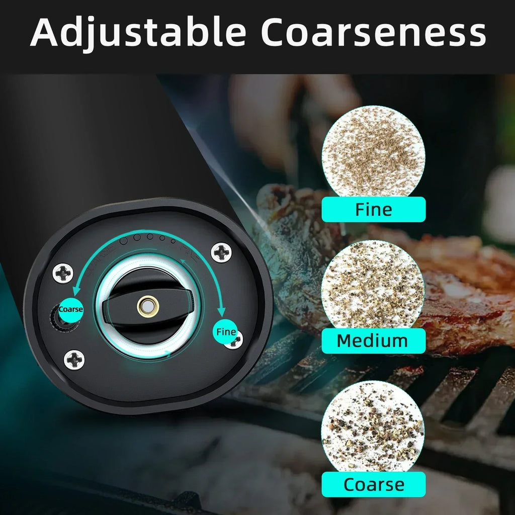 Electric LED Salt and Pepper Grinder Set