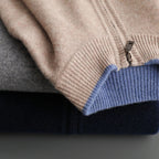 Cárdigan de punto minimalista con cremallera para hombre