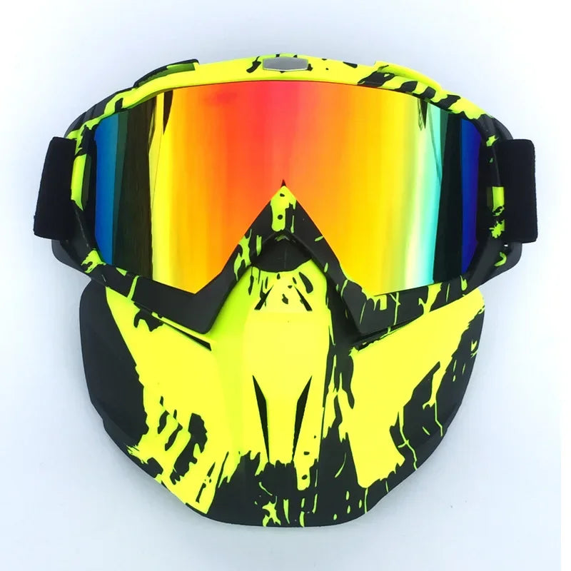 Ski Goggles with Detachable Face Guard