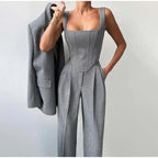 Skræddersyet jumpsuit med brede ben til kvinder