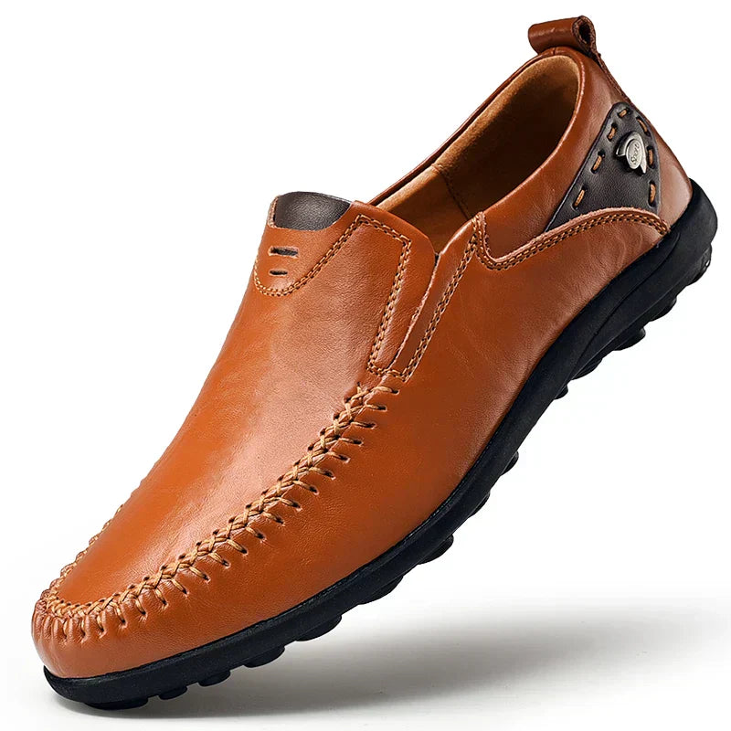 Herren Slipper Casual Loafers mit kontrastierendem Fersen-Detail