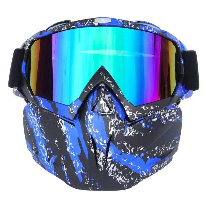 Ski Goggles with Detachable Face Guard