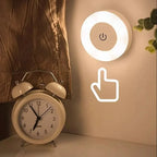 Lampada da parete LED rotonda ricaricabile con pulsante di accensione touch