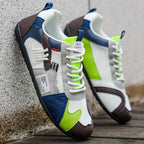 Men's Color Block Lace-Up Casual Walking Sneakers