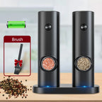 Electric LED Salt and Pepper Grinder Set