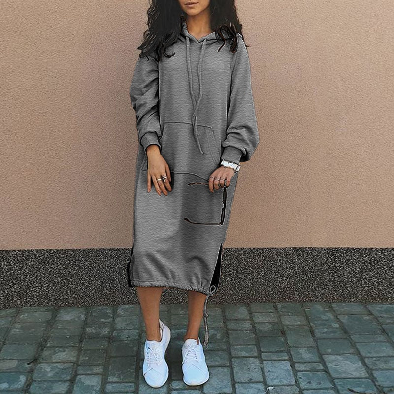 Women’s Hooded Midi Dress