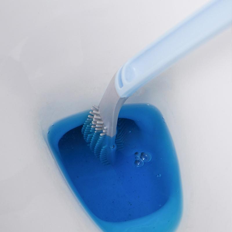 Silikon-Toilettenbürste mit flexiblem Kopf