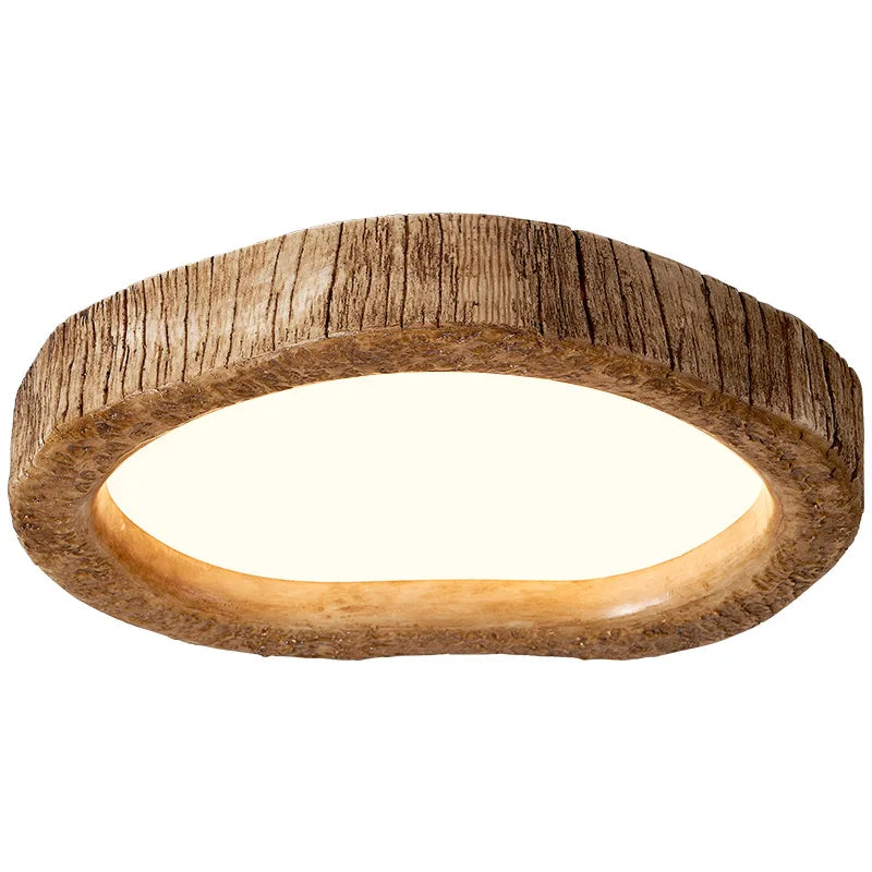 Loftslampe med struktureret trælook