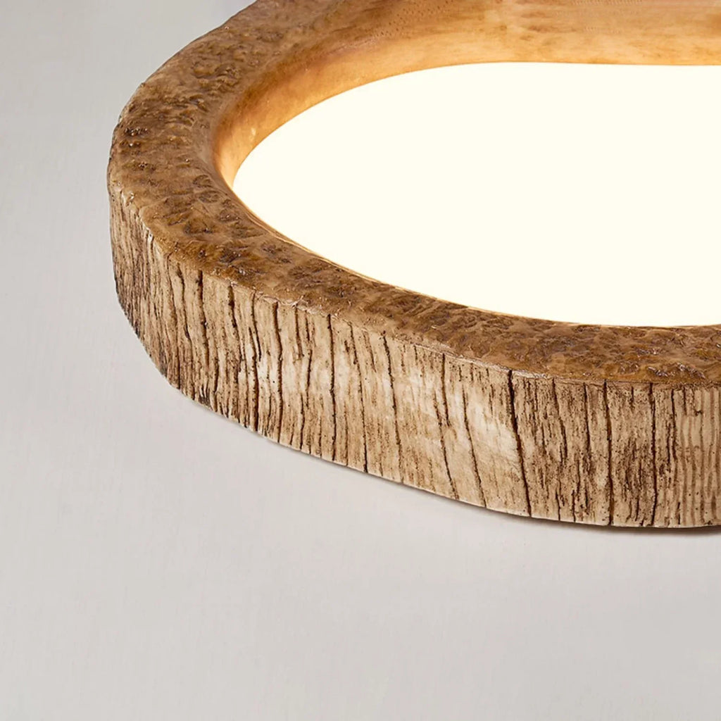 Loftslampe med struktureret trælook