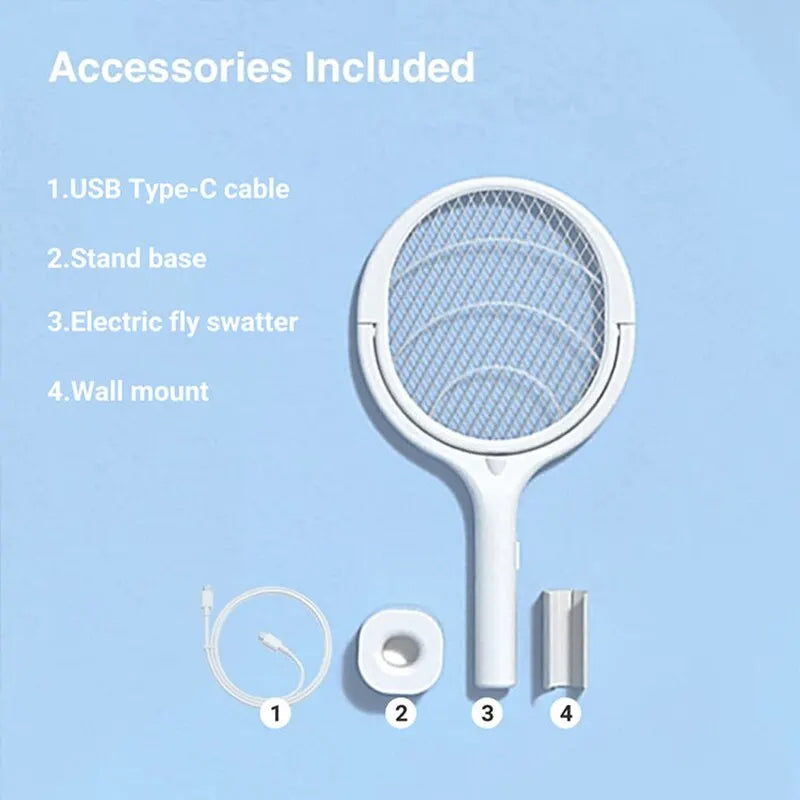 Rechargeable Adjustable Electric Fly Swatter Racket