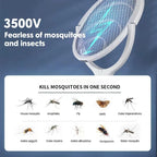 Rechargeable Adjustable Electric Fly Swatter Racket