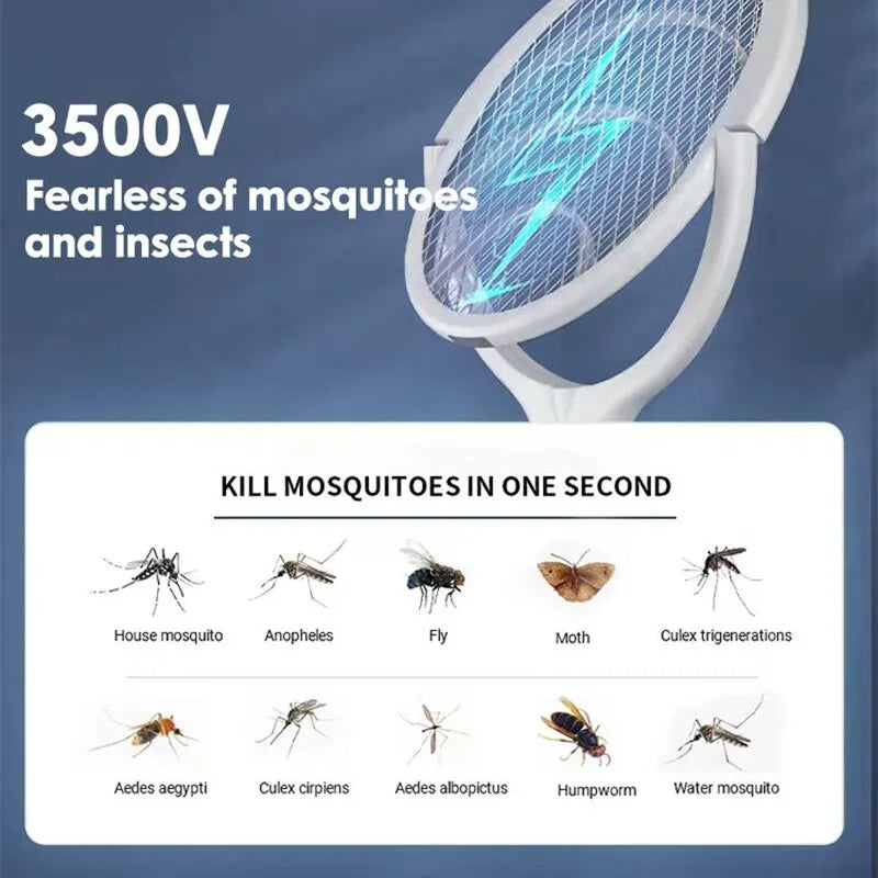 Rechargeable Adjustable Electric Fly Swatter Racket