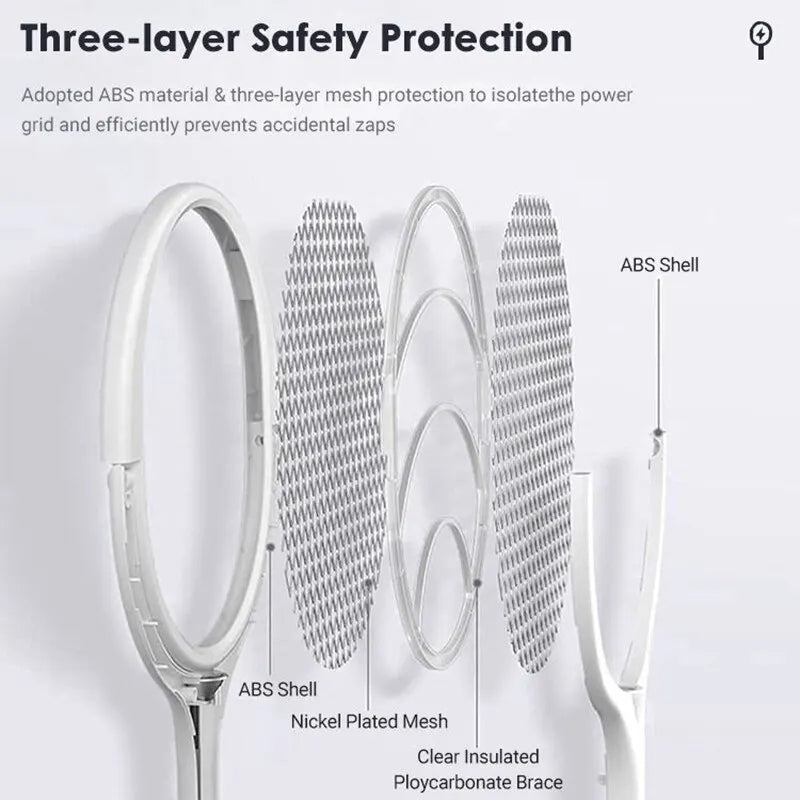 Rechargeable Adjustable Electric Fly Swatter Racket
